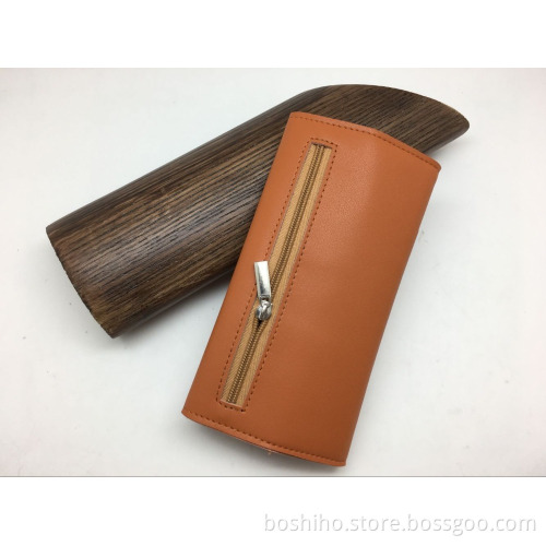 China wholesale leather cigarette case tobacco pouch with magnetic button